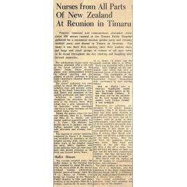 Nurses from All Parts Of New Zealand at Reunion in Timaru