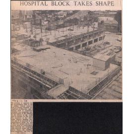 Hospital Block Takes Shape