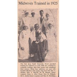 Midwives trained in 1925