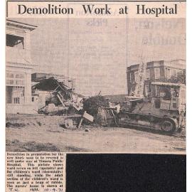 Demolition Work at Hospital