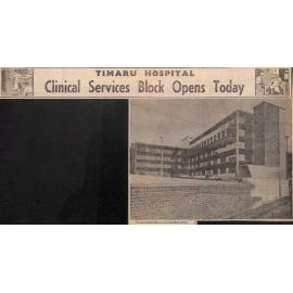 Timaru Hospital: Clinical Services Block Opens Today