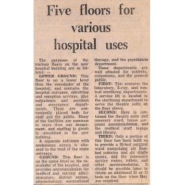 Five floors for various hospital uses