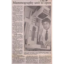 Mammography unit to open