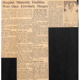 Hospital Maternity Facilities Were Once Extremely Meagre
