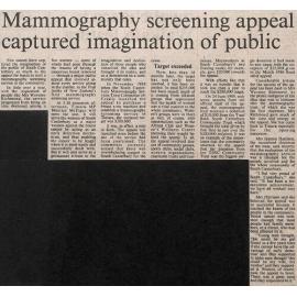 Mammography screening appeal captured imagination of public
