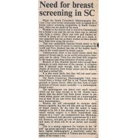 Need for breast screening in SC