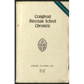 Craighead Diocesan School Chronicle no.18 1938