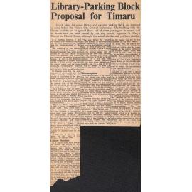 Library-Parking Block Proposal for Timaru