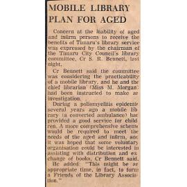 Mobile Library Plan For Aged