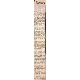 Letter to the editor: Timaru 