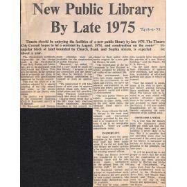 New Public Library By Late 1975