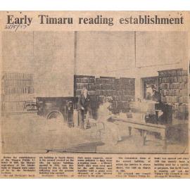 Early Timaru reading establishment