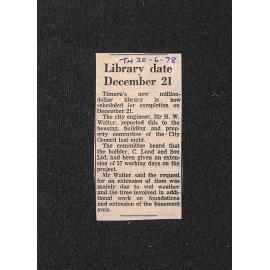 Library date December 21