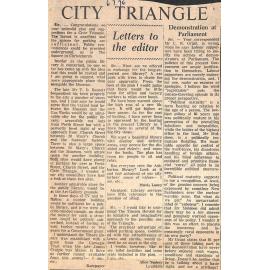Letters to the editor: City Triangle