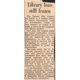 Library loan still frozen