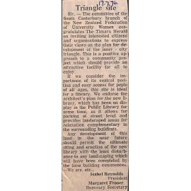 Letter to the editor: Triangle site