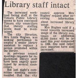 Library staff intact