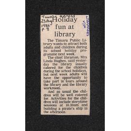 Holiday fun at the library