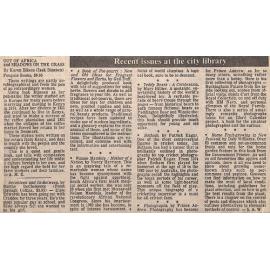 Recent issues at the city library