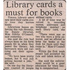 Library cards a must for books