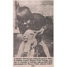 Is Melissa Newall just acting the goat or merely kidding around?