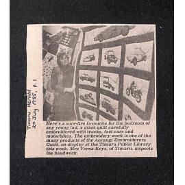 Aorangi Embroiderers Guild display at Timaru Library