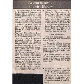 Recent issues at the city library