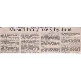 Music library likely by June