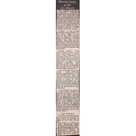 Recent issues at the city library