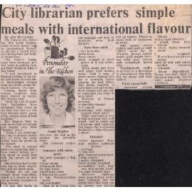 City librarian prefers simple meals with international flavour
