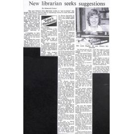 New librarian seeks suggestions