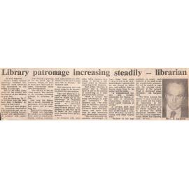 Library patronage increasing steadily - librarian