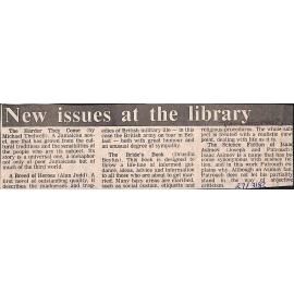 New issues at the library