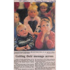 Getting their message across