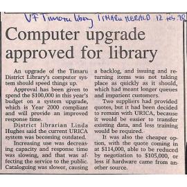 Computer upgrade approved for library