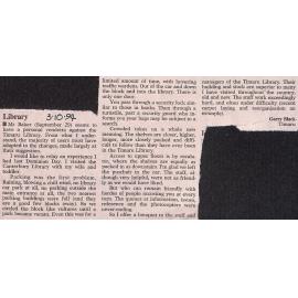 Letter to the editor: Library