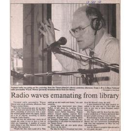 Radio waves emanating from library