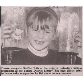 Timaru youngster Steiffan Wilson enjoys holiday programme at Timaru District Library