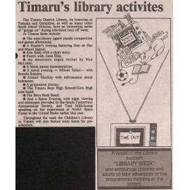 Timaru's library activities