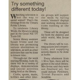 Try something different today!