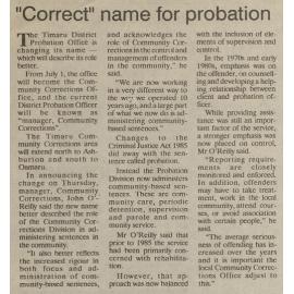  "Correct" name for probation