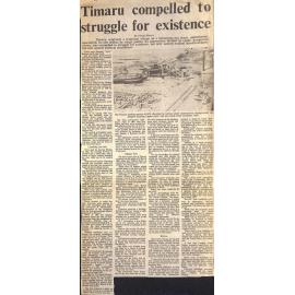 Timaru compelled to struggle for exsistence