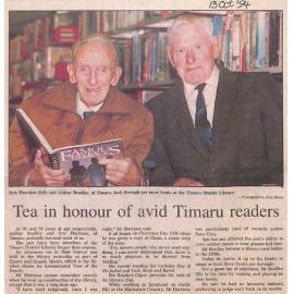 Tea in honour of avid Timaru readers