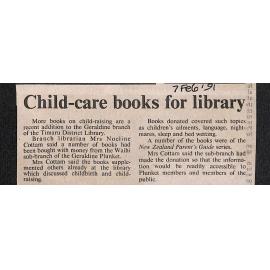 Child-care books for library