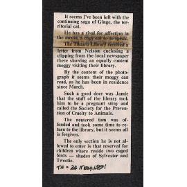 The continuing saga of Ginge, the territorial library cat