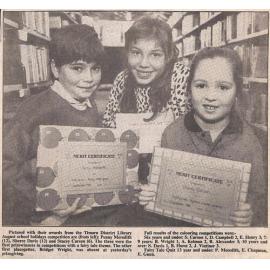Pictured with their awards from the Timaru District Library