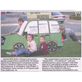 Designer kids: Winners of Smokefree Competition at Timaru Library