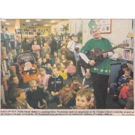 Lots of fun: South Island children's musician Peter Weatherall makes appearance at Temuka Library 