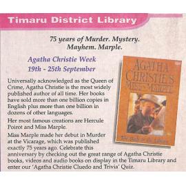 Timaru District Library: Agatha Christie Week