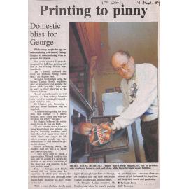 Printing to pinny: Domestic bliss for George